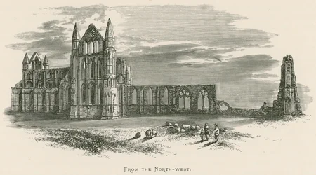 Abbazia di Whitby, da nord-ovest