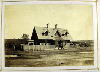 Casa del colonnello Bullock, commerciante indiano, Fort Laramie, 1868