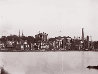 Rovine sulla riva nord del canale, Richmond, 1865