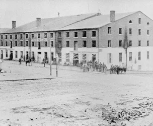 La prigione confederata Libby per prigionieri di guerra a Richmond, Virginia