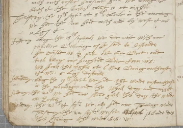 Giornale di Alexander Gillespie, (dettaglio), 1674