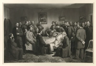 Lincoln sul letto di morte