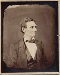 Abraham Lincoln (1809-65), 16° Presidente degli Stati Uniti, copia di una foto di Alexander Hesler, 1860