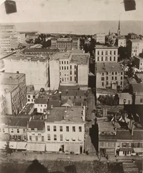 Vista est dalla cupola del tribunale a Chicago, 1858