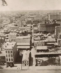 Vista ovest dalla cupola del tribunale a Chicago, 1858