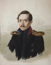 Ritratto del poeta Mikhail Lermontov 1814-1841, 1839