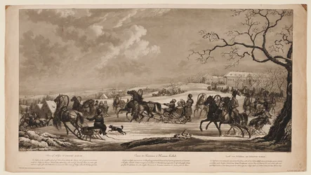 Corsa di slitte a Krasny Kabachok Piccola Taverna Rossa, 1814