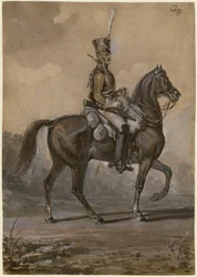 Dragone russo - Sauerweid, Alexander Ivanovich (1783-1844) - 1820 - Acquerello su carta