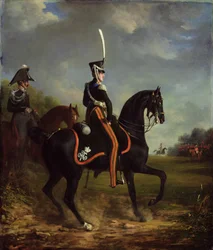 Zar Nicola I di Russia, quando era Granduca, a cavallo a Hyde Park