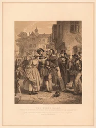 La banda di stampa: Sequestro di un barcaiolo a Tower Hill la mattina del suo matrimonio (1878)