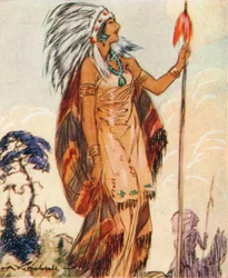 Pocahontas, figlia del capo nativo americano che salvò John Smith