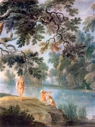 Ninfe che fanno il bagno (dettaglio), c1620-1652