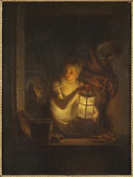 Una donna con una lanterna, 1818