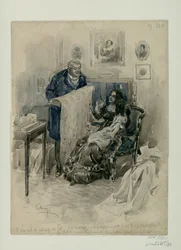 Pierre in famiglia. Epilogo. Illustrazione per il romanzo Guerra e Pace di Lev Tolstoj
