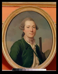 Conte Pierre-Francois de Cluzel in abito da caccia
