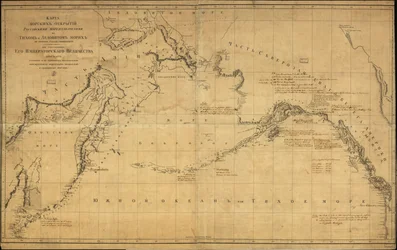 Mappa delle scoperte marine effettuate dai navigatori russi sul Tikh e sui mari artici - nei diversi anni della LOC originale 2009575229