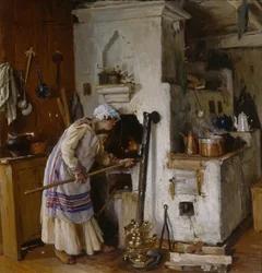 Una nuova casa. Alla stufa, 1918