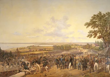 Re Carlo XIV Giovanni (1763-1844) di Svezia in Visita alle Chiuse del Canale a Berg nel 1819, 1856