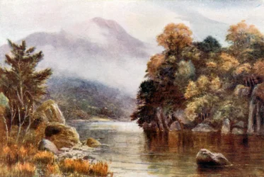 Lago Muckross, Killarney (litografia a colori)