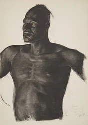 Sara il Pisteur (Bahr Ouandja), da Disegni e dipinti dall’Africa, eseguiti nel corso della spedizione Citroën Centro Africa, seconda missione Haardt Audouin-Dubreuil, pubblicato a Parigi, 1927