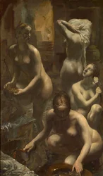 Nudi che fanno il bagno