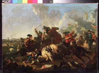 Scena della battaglia di Poltava