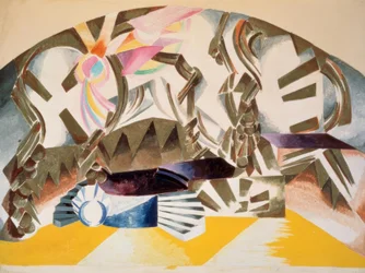 Bozzetto scenografico per la rappresentazione a Mosca, Teatro Kamerny, 17 maggio 1921