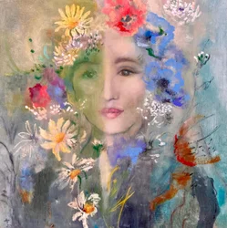 Donna dai fiori sognanti