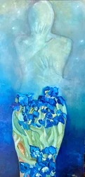 Figura eterea: iris blu