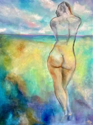 Paesaggio etereo in tonalità nude