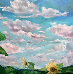 Cielo estivo di girasoli