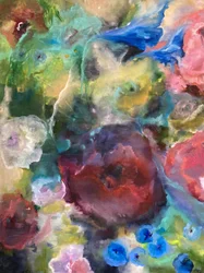 Fiori astratti dai colori vivaci