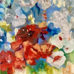 Fiori astratti dai colori vivaci