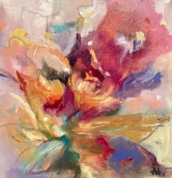 Fiori astratti dai colori vivaci