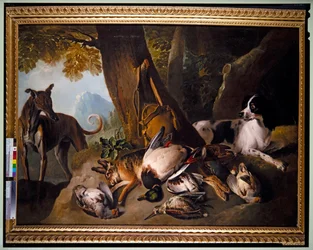 Cani e Selvaggina in un Paesaggio