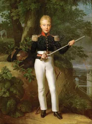 Henri, Comte de Chambord, Duc de Bordeaux, pretendente al trono di Francia della linea maggiore dei Borbone, figlio di Charles-Ferdinand, Duc de Berry.