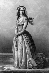 Charlotte Corday (1768-1793), girondina al tempo della Rivoluzione francese, assassinò Jean Paul Marat il 13 luglio