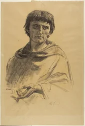 Figura centrale, studio per La vita di San Luigi, re di Francia