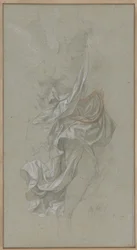 Studio di drappeggio per un angelo che assiste Dio Padre, in Il Paradiso Perduto