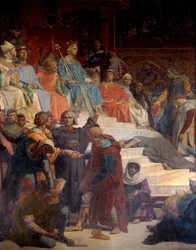 Re Luigi IX (San Luigi) che rende giustizia