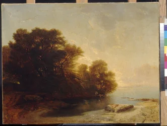 Alberi al lago di Calame, Alexandre (1810-1864)