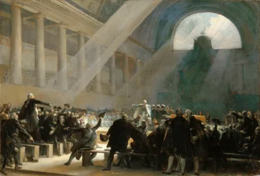 Mirabeau risponde a Dreux-Brézé durante la riunione dell