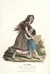 Ballerina Miss Marie Cheza come Jenny nel balletto-pantomima Jenny di Jean-Louis Aumer
