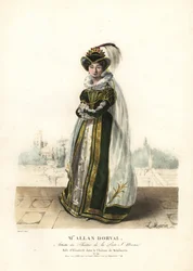 Marie Dorval o Madame Allan Dorval come Regina Elisabetta in Le Chateau de Kenilworth di Jean-Baptiste Blache e Henri Lemaire