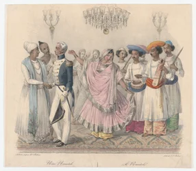 Una Nautch, da Ventiquattro Tavole Illustrative dei Costumi Indù ed Europei in Bengala