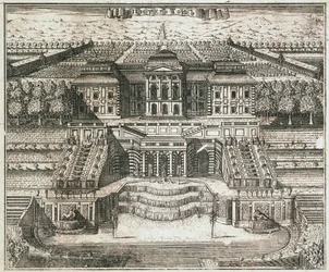 Veduta del Grande Palazzo di Peterhof, 1717