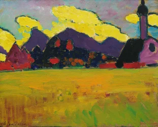 Paesaggio a Murnau Nuvole gialle della sera, c. 1910