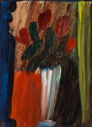 Natura Morta con Fiori in Vaso Bianco, 1936