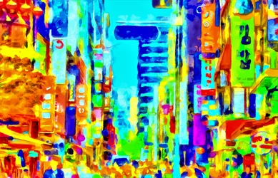 Città multicolore, letteralmente, 2020 (tecnica mista)