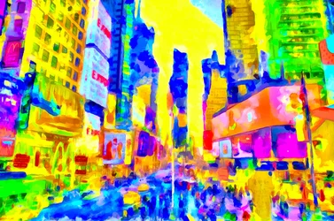 Cielo giallo e strada blu, 2020 (tecnica mista)